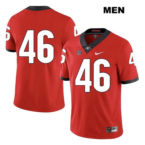 Georgia Bulldogs Men's Jake Wilson #46 NCAA No Name Legend Authentic Red Nike Stitched College Football Jersey YMD6856LK